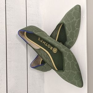 Rothy's Safari Green Points (retired and rare)